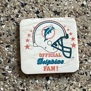 One official dolphins fan coaster